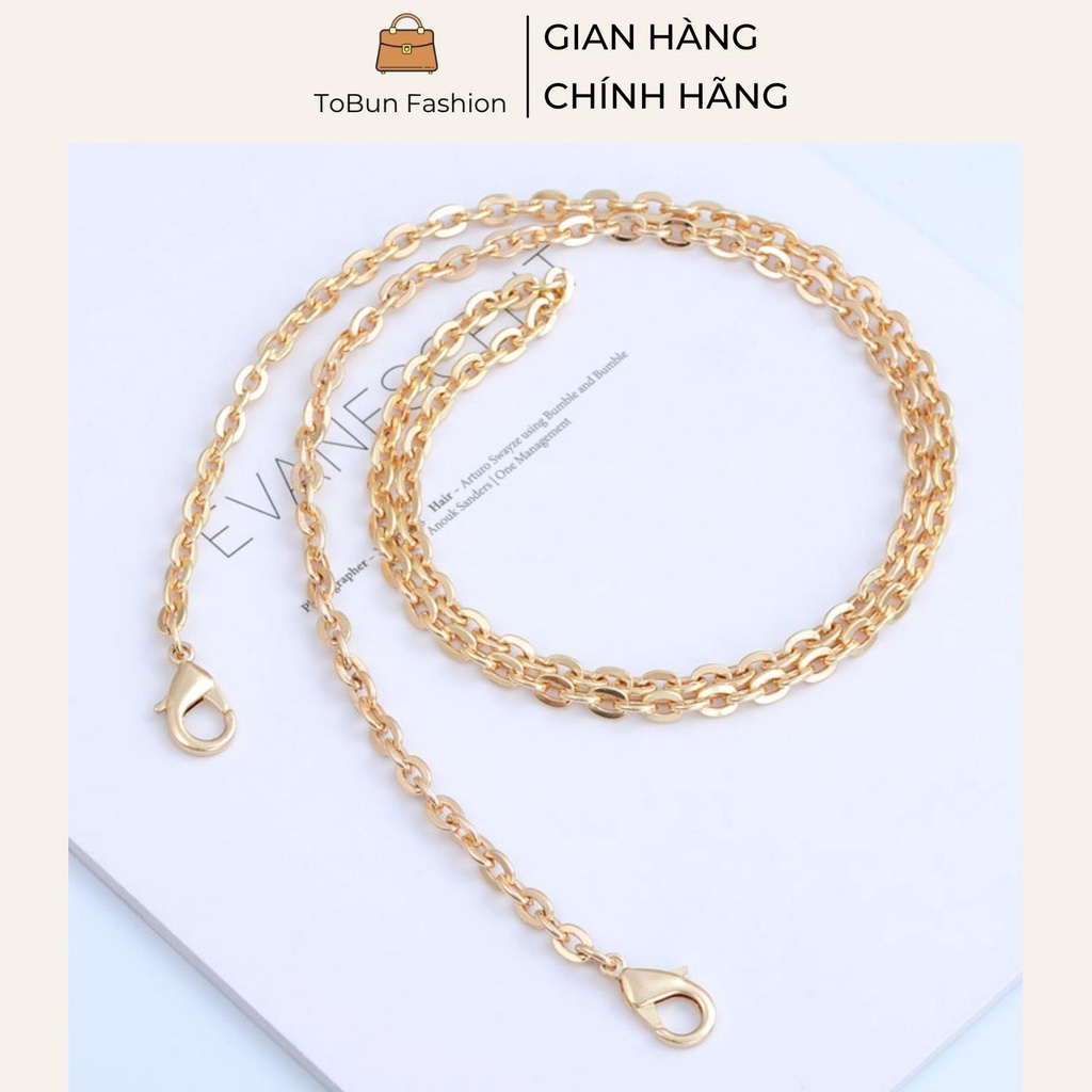 Dây túi xách thay thế, dây xích túi xách Tobun Fashion khoá tôm hùm chiều dài 100cm và 120cm