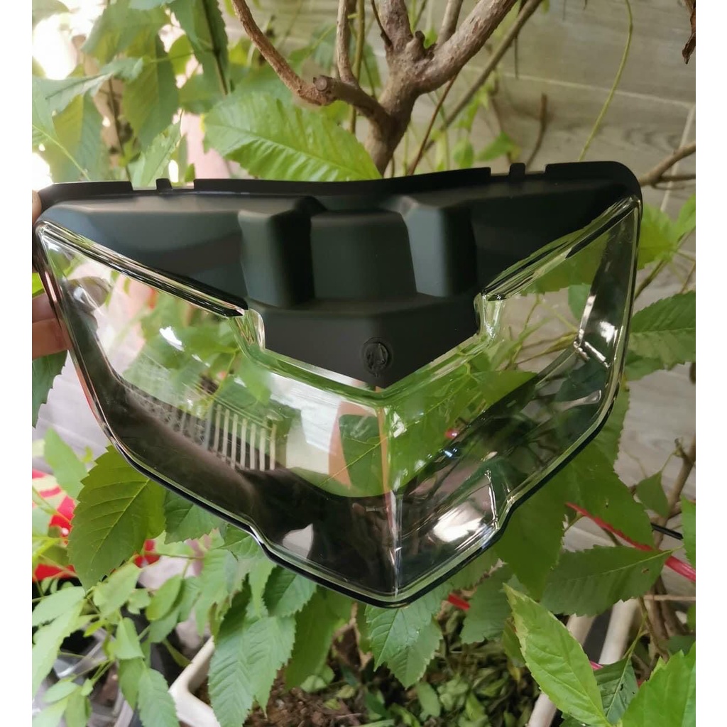 Mica Đèn Pha Viền Đen Nhám Exciter 150-2019.