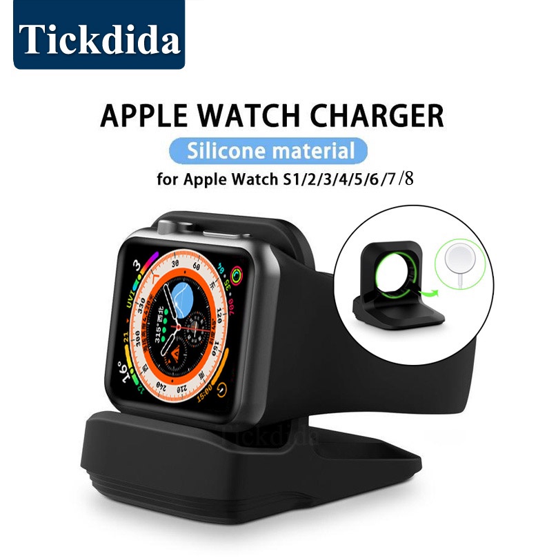 Đế sạc silicon Đế giữ đế cho Apple Watch Series 8 / 7 / 6 / 5 / 4 / 3 / 2 / 1 41mm 40mm 44mm 45mm Ul