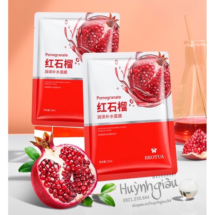 MẶT NẠ TRÁI LỰU TRẮNG SÁNG CHO DA