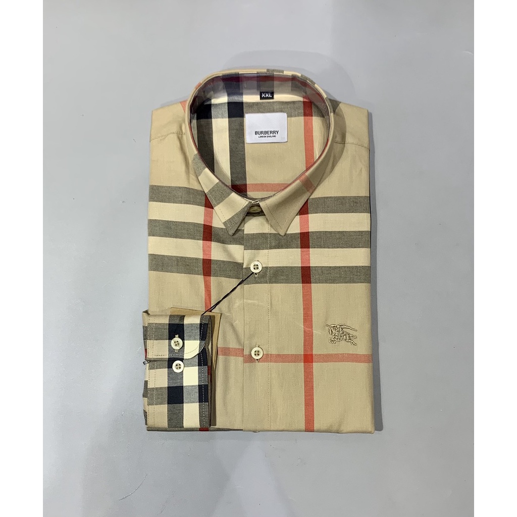 Áo sơ mi kẻ bbr tay dài vải cotton thoáng mát màu đen kẻ nhỏ SMD01