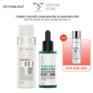 Combo Thải Độc Giảm Mụn Ẩn Và Mụn Đầu Đen - Detox Mask & Peel Acnes Blanc M