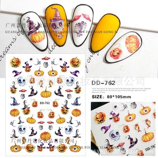 sticker Halloween nails
