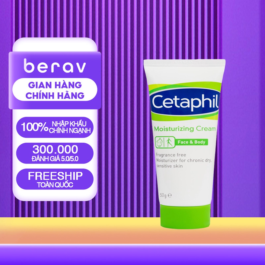 Kem Dưỡng Ẩm CETAPHIL Dịu Mát, Phục Hồi Da Moisturizing Cream 50g