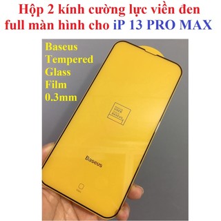 Bộ 2 kính cường lực full màn hình cho iP 13 6.7inches Baseus Tempered Glass Film 0.3mm