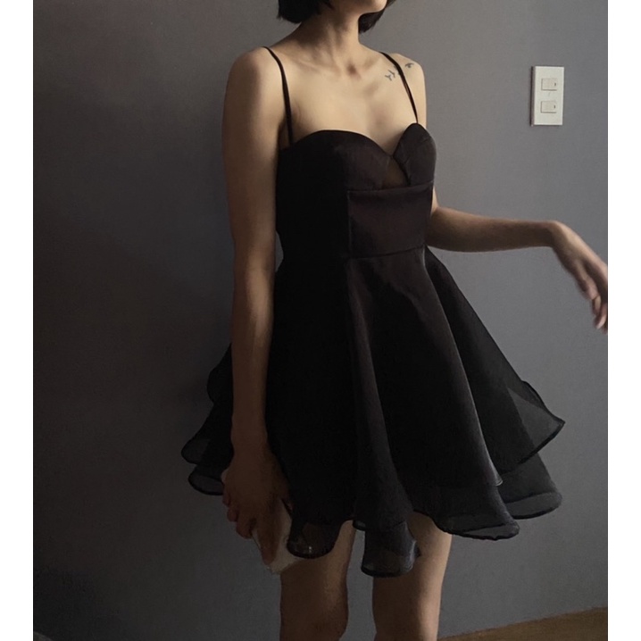 Mell03 dress - Váy đen xoè hai dây quyến rũ Onmellem