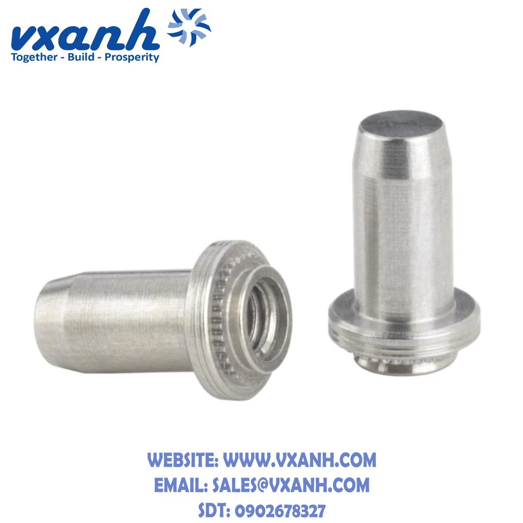 TÁN TRỤ TỰ GIỮ BLIND, BULONG ÉP, ỐC ÉP, TÁN TRỤ REN TRONG PEM THÉP KHÔNG GỈ (BS) HỆ MÉT BS - M3/M4/M5/M6
