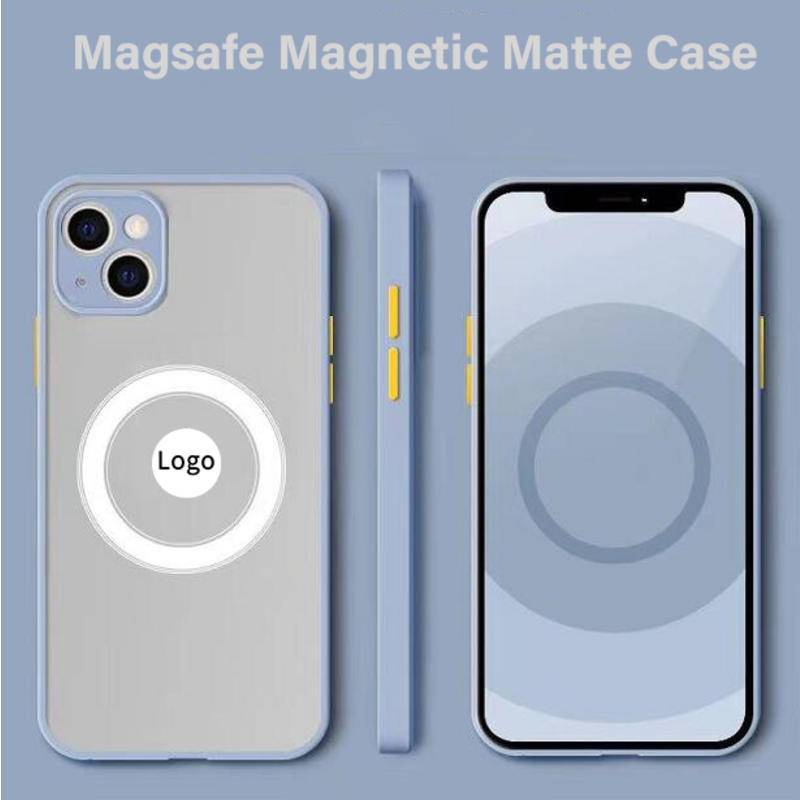 Ốp Điện Thoại Armor Silicone Nhám Từ Tính Chống Sốc Sang Trọng Cho iPhone 14 13 12 11 Pro MAX Plus X XS MAX XR