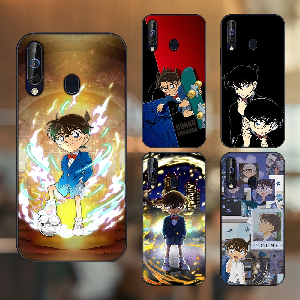 Ốp lưng Samsung A8s, A60, M30 viền đen in hình Shinichi Conan Thám Tử Lừng Danh