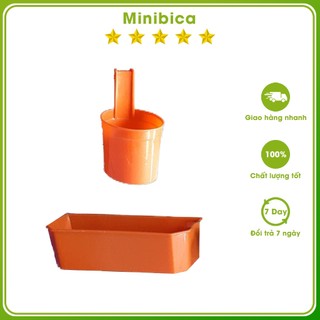 Máng ăn cho gà Minibica máng uống nước tự động cho chim,gà PK13