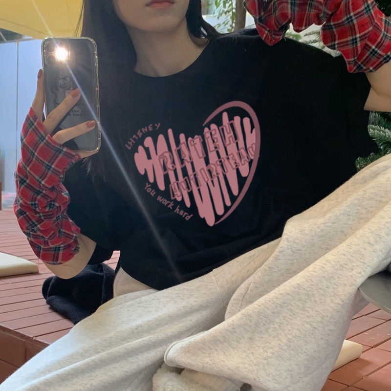 NRVP Áo Thun Unisex Mùa Hè Dáng Suông Tay Cộc Phong Cách Hàn Quốc Cho Nam Nữ