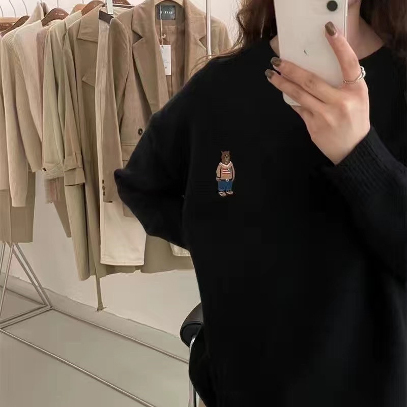 Áo len thêu gấu siêu hot