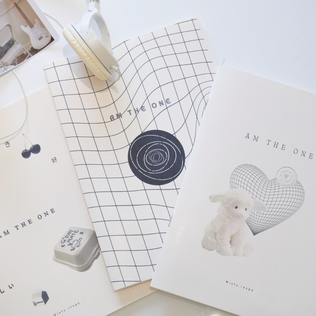 Tập vở học sinh B5 bìa phong cách Aesthetic cừu gấu bông 80gsm ruột kẻ ngang-ô vuông