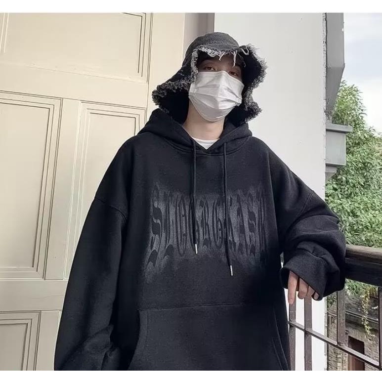 M-8XLáo khoác nam hoodie Tay Dài Dáng Rộng cotton In Chữ Thập Thời Trang Mỹ Thời Trang Unisex