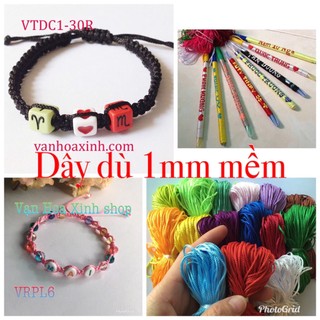 💐🌷🌼 (Có hướng dẫn đan) Bó 20m dù mềm 1mm đan vòng tay hoặc thắt chữ trên bút Nylon thread