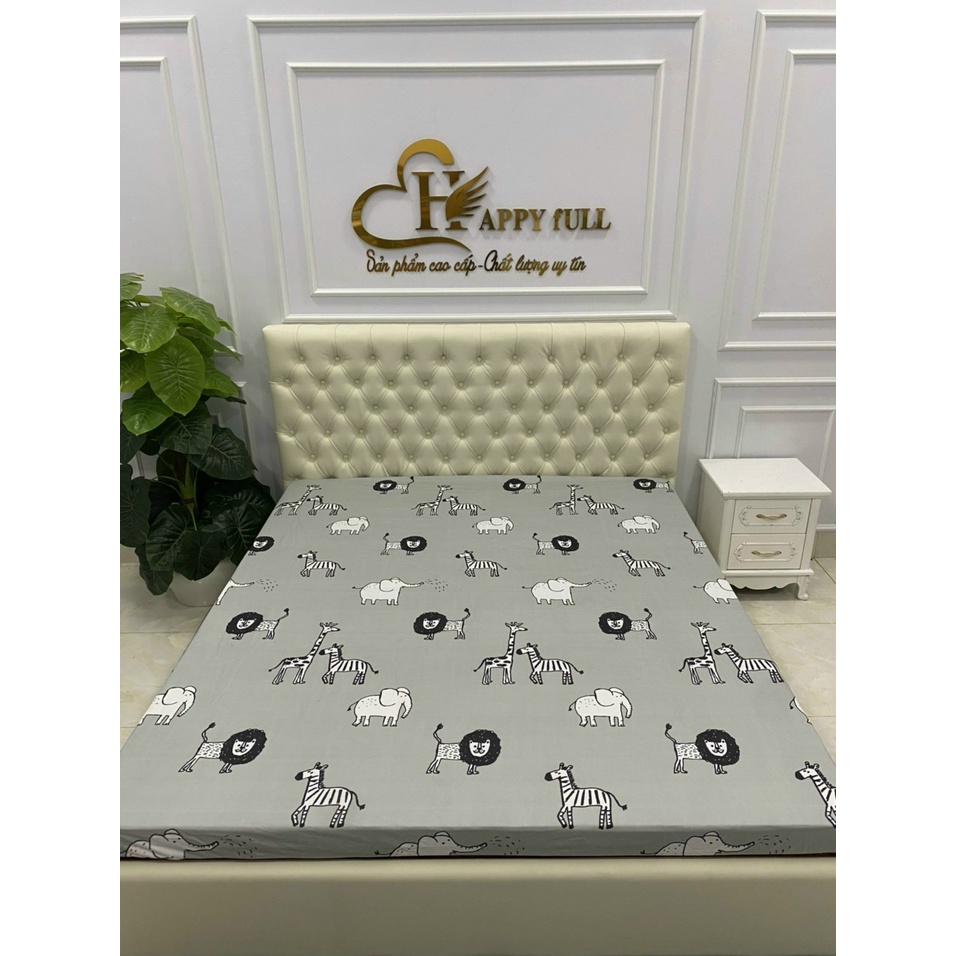 (Giá sốc)  Ga chống thấm cotton HÀN QUỐC - Drap chống nước cotton bảo vệ đệm mẫu Vườn thú, được chọn mẫu - Đủ size
