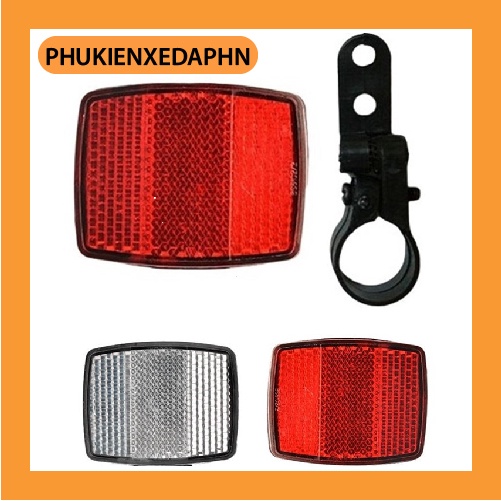 Combo 2 miếng phản quang vuông gắn trước sau xe đạp