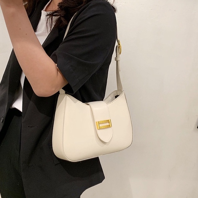 M97-Túi Xách Đeo Vai Màu Trơn Phong Cách Retro Pháp Cho Nữ