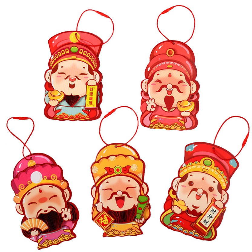 Hình Treo Tết, Tag Treo Tết Treo Cây Nhiều Mẫu.MẪU 4 - THẦN TÀI