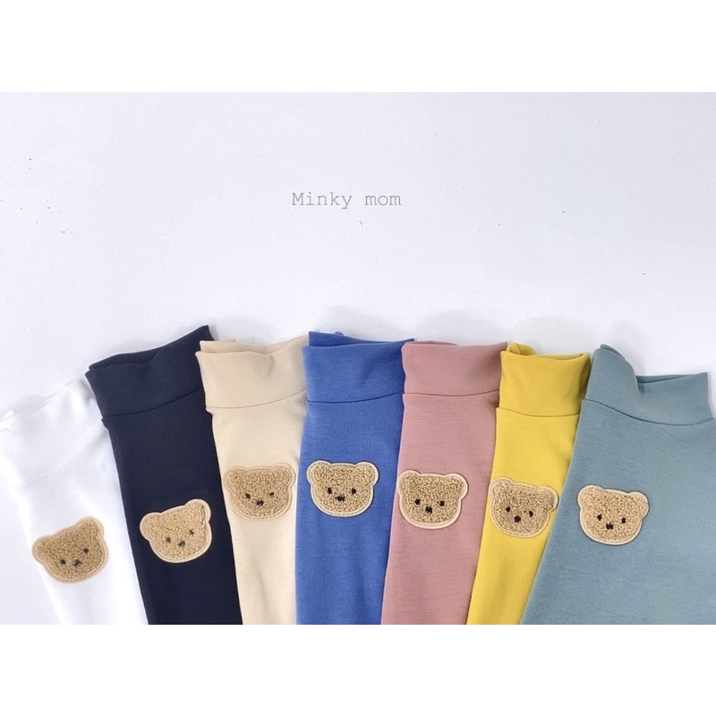 Áo giữ nhiệt cotton len gấu nâu cho bé trai bé gái 7-17kg