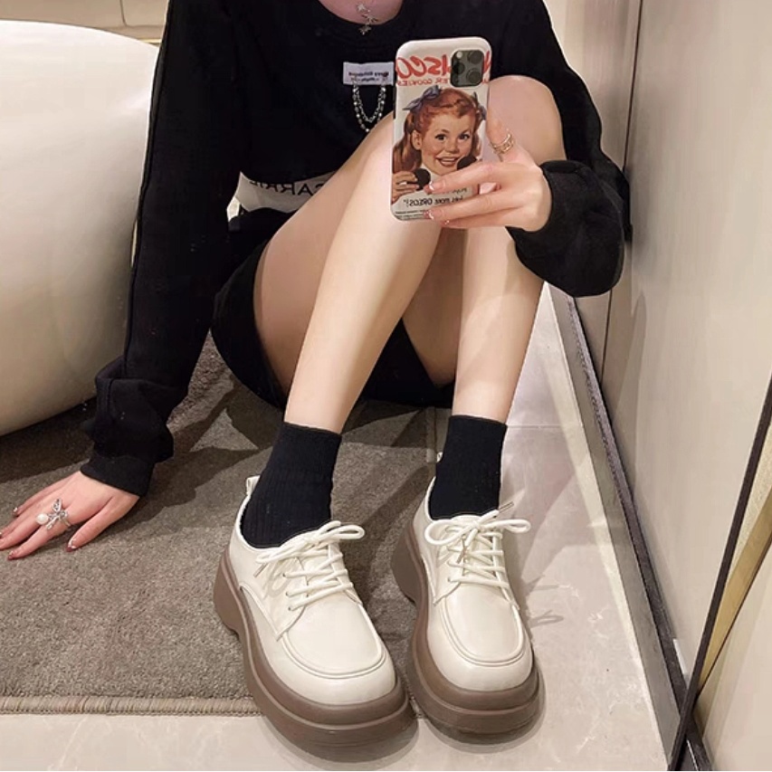 Giày da Oxford nữ JIN-O19 đế độn 5p cao cấp -  giày da nữ trendy 2022