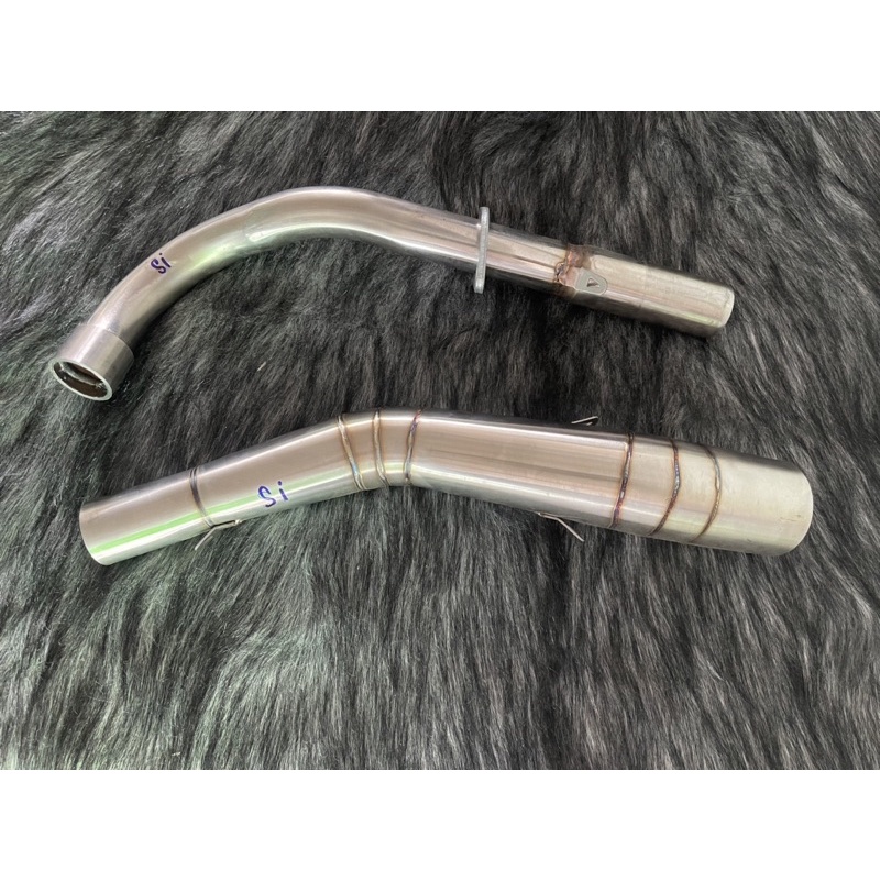 Cổ pô Inox 304 2 khúc họng tăng cho Win/Ex/Si/Dream/Wave