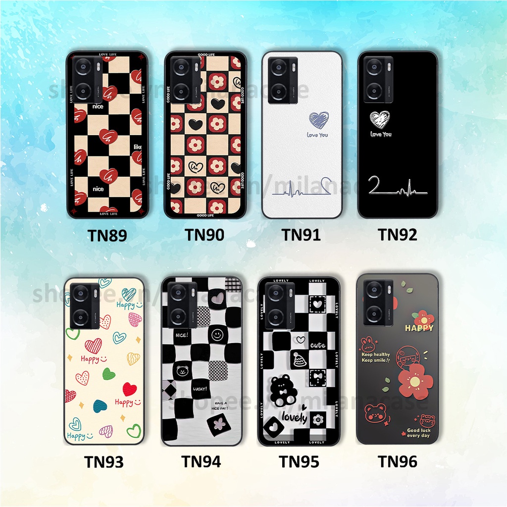 Ốp Oppo A57 4G 2022 in hình caro trái tim siêu đẹp, siêu nét đầy phong cách cá tính