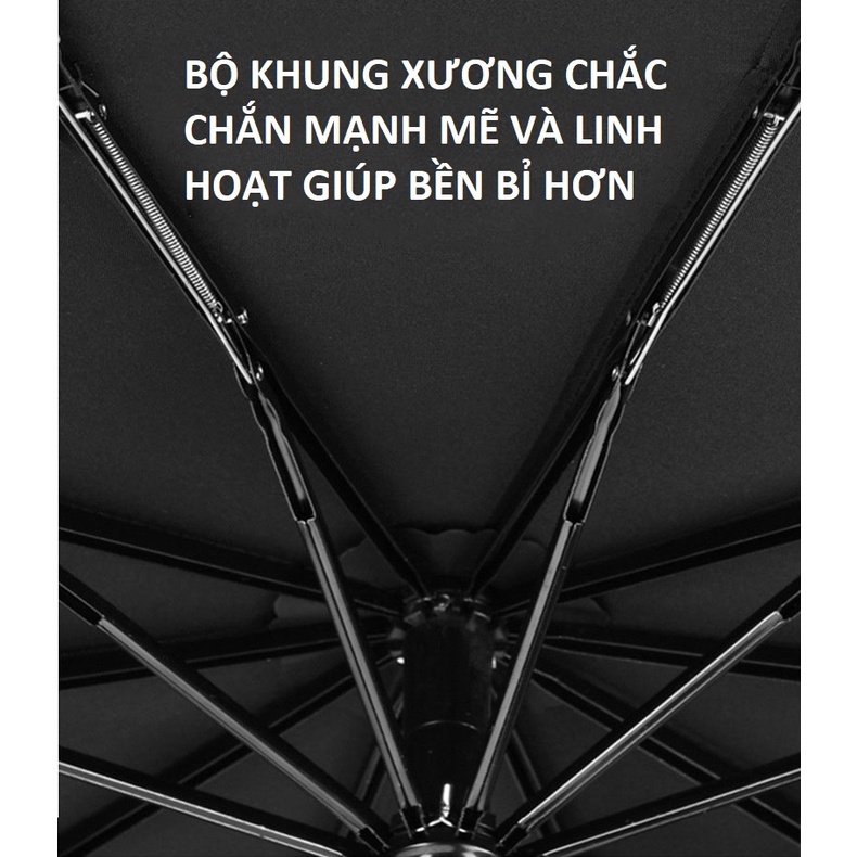 Ô che mưa tự động mở JIASHI Gấp Gọn Phủ lớp Chống Tia UV,Dù Che mưa Che Nắng Ngoài Trời Cầm Tay Tự Động-OCM01