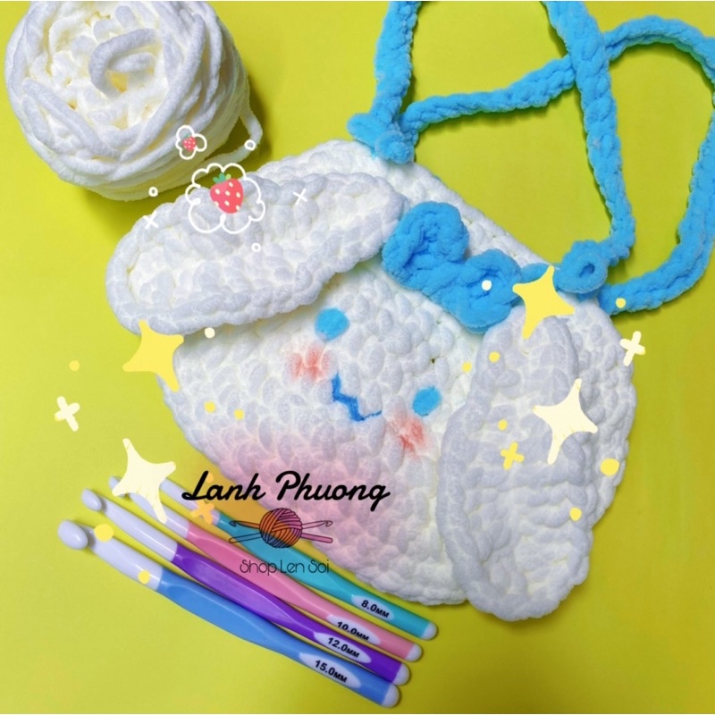 Kim Móc Candy Grand Size Đại, Dùng Móc Len Sợi Lớn, Cán Mềm Silicon Êm Tay