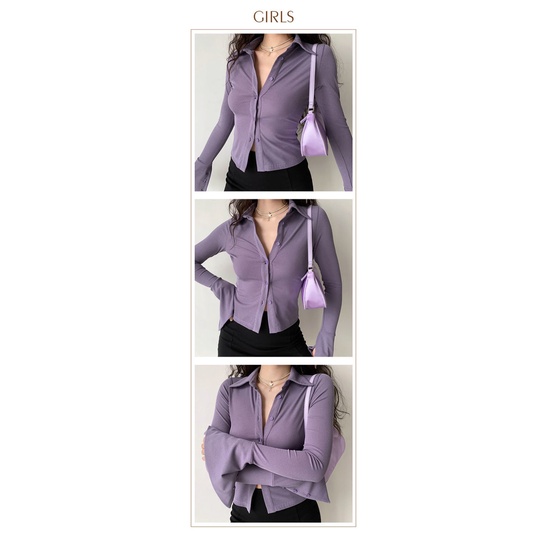 Áo cardigan BH tay loe dài màu sắc thanh lịch cho phái nữ | BigBuy360 - bigbuy360.vn