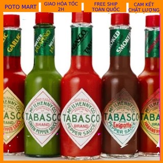 Sốt ớt đỏ, ớt tỏi, ớt xanh hiệu Tabasco 60ml của Mỹ
