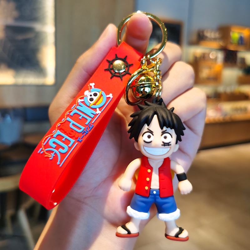 2 Móc Chìa Khóa PVC Hình Nhân Vật Luffy Trong ONE PIECE BY2