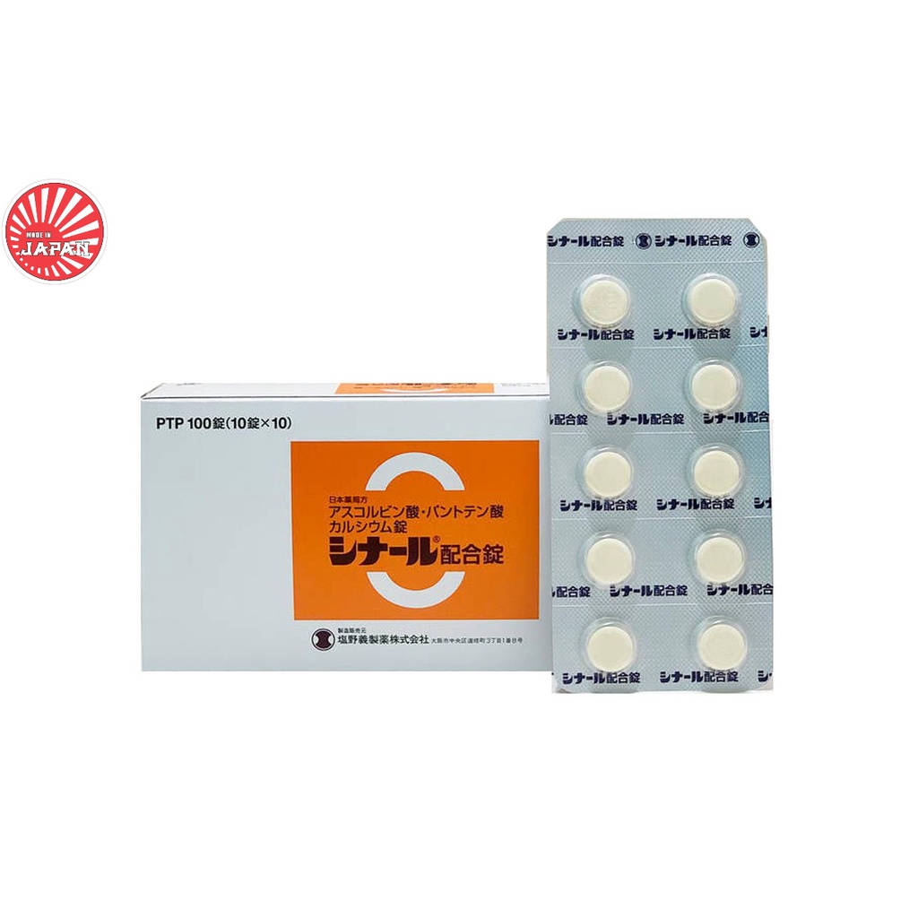 Viên Vitamin C sáng da, mờ thâm Cinal C - 100 viên Nhật Bản