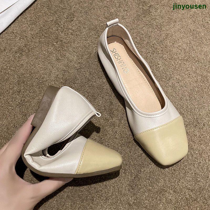 Giày Búp Bê Đế Bằng Mềm Mại Phong Cách Chanel Pháp Thời Trang Xuân Hè 2022 Cao Cấp Cho Nữ