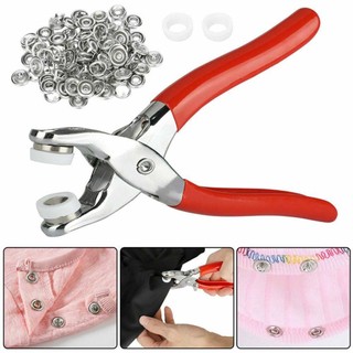 Kìm bấm cúc quần áo đa năng - bộ kìm bấm khuy kèm 100 chi tiết cúc