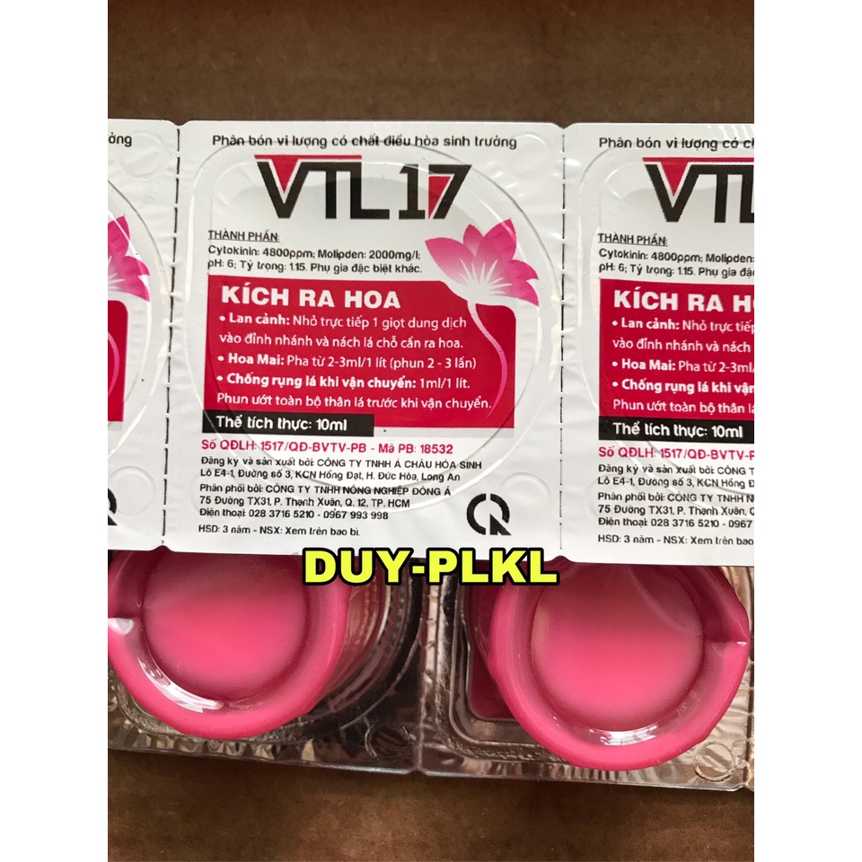 Kích Hoa VTL17 - Nhỏ giọt đầu ngọn để kích hoa - Thuốc kích Ra Hoa VTL17 - hủ 10ml.