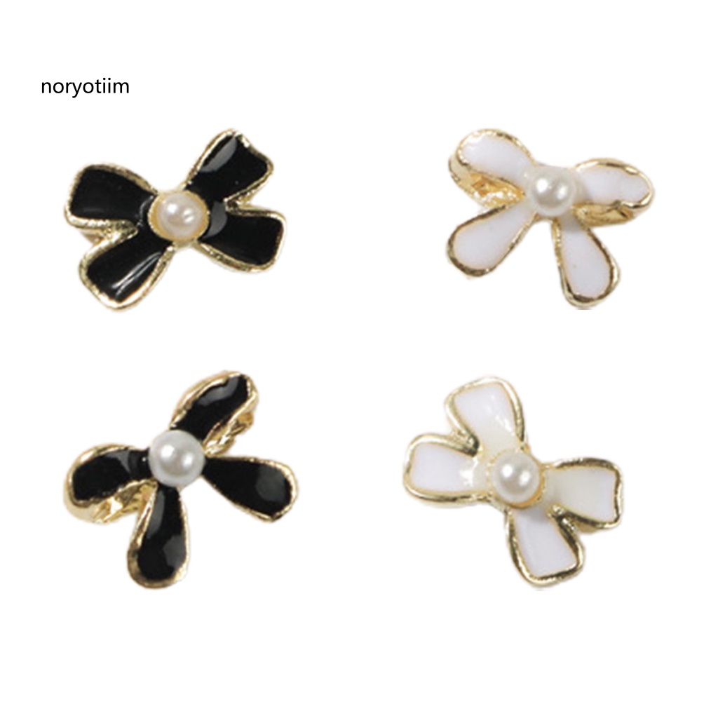 Nor| Set 10 Phụ Kiện Trang Trí Móng Tay Hình Nơ Xinh Xắn