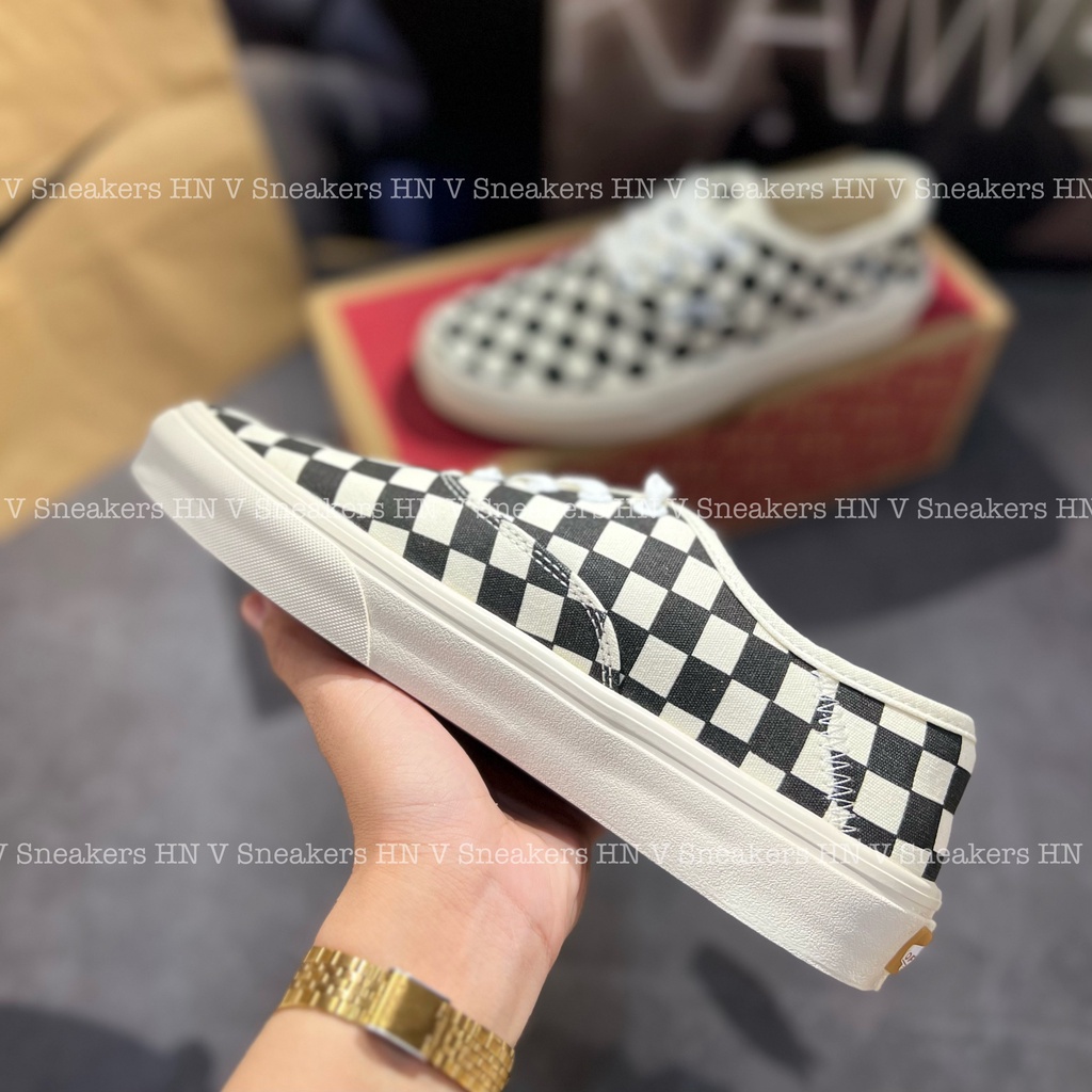 Giày Thể Thao Vans 44 DX Anaheim Factory Caro Black White/Van Kẻ Classic Trắng Đen Nam Nữ