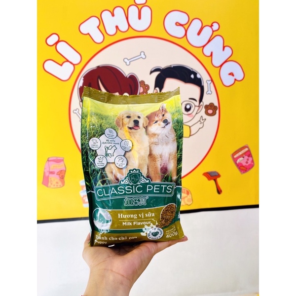 [400g] THỨC ĂN HẠT CHO CHÓ CLASSIC PETS - Lì Thú Cưng