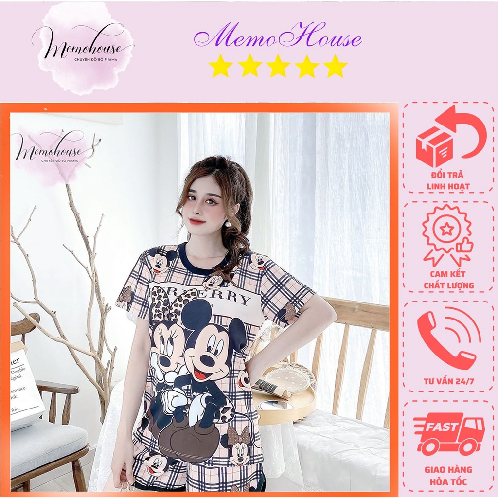 Đồ Bộ Thun Cotton ĐÙI 3D hoạt hình dễ thương