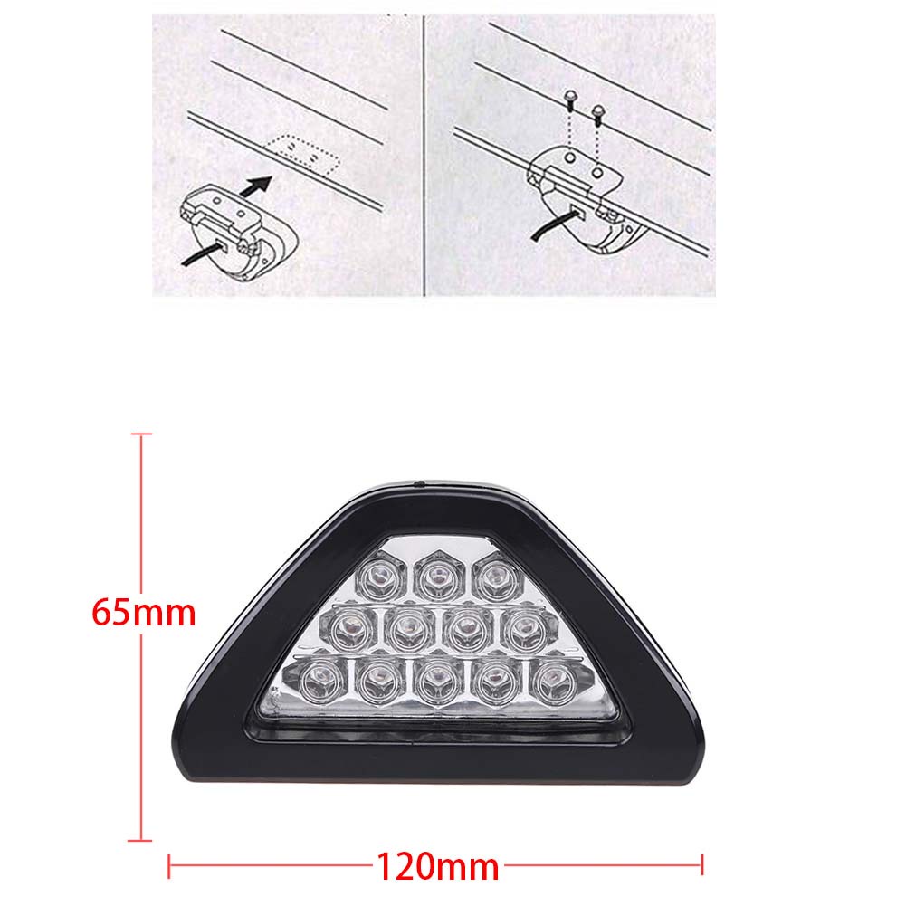 Đèn Led Hậu Cảnh Báo An Toàn Hình Tam Giác 12 Bóng F1 Thông Dụng Cho Xe Hơi