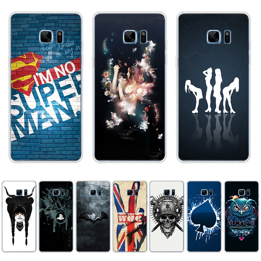 Ốp Điện Thoại TPU Silicon Mềm Họa Tiết B11-Dark Cho Samsung Galaxy note 4 / 5 / 7 / FE