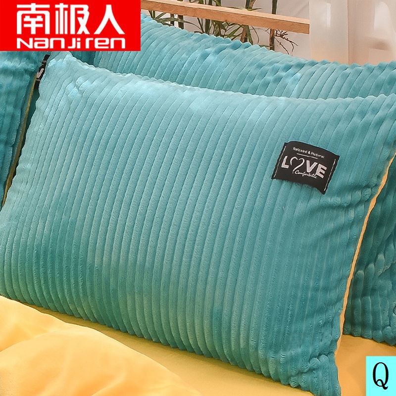 Vỏ Gối Đơn Bằng Vải Lông Cừu San Hô Thân Thiện Với Da Mềm Mại Kích Thước 48x74
