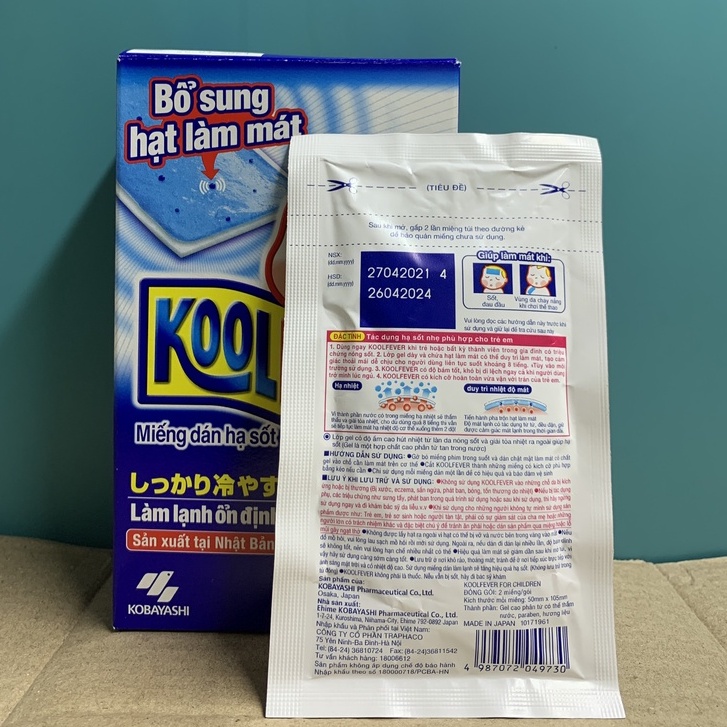 Miếng dán hạ sốt cho bé KoolFever