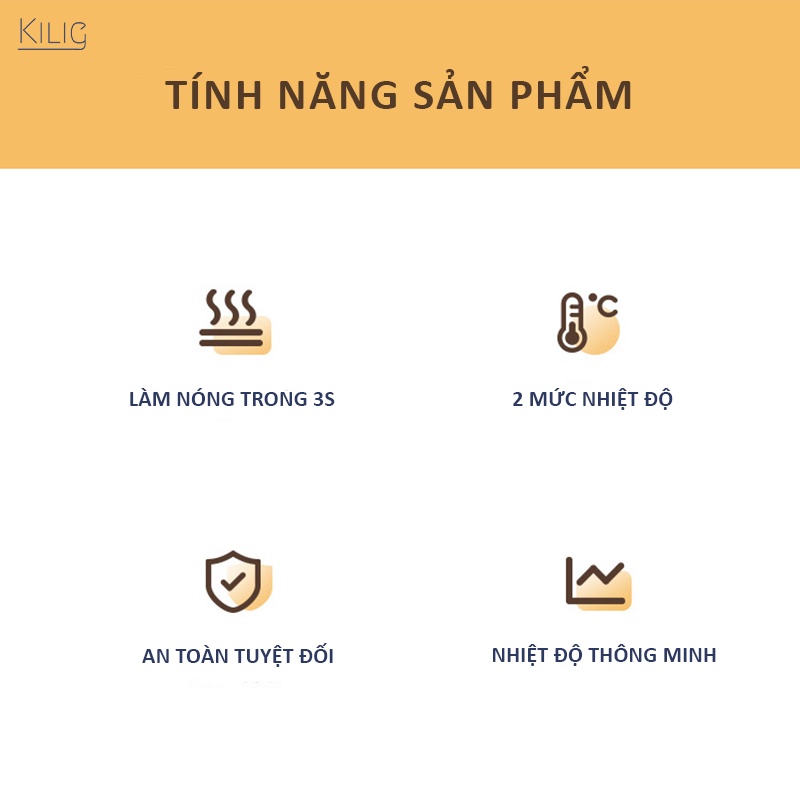 Máy sưởi ấm mini cầm tay chườm ấm bụng màn hình LED nhựa ABS siêu an toàn pin 6000mah - KILIG SHOP