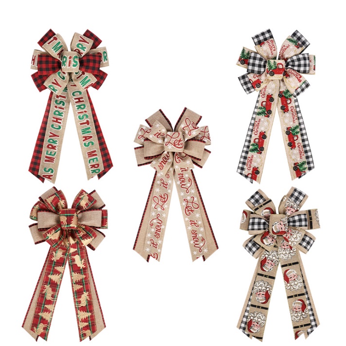 Phụ kiện trang trí noel nơ dài 0.5m NV06