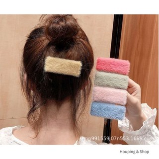 1 kẹp tóc lông cừu dễ thương cho nữ