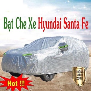 Bạt phủ xe, bạt trùm xe HYUNDAI SANTAFE loại 3 lớp tráng nhôm