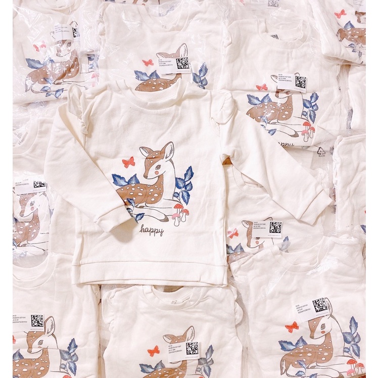 Áo nỉ da cá cho bé HM chuẩn auth săn sale