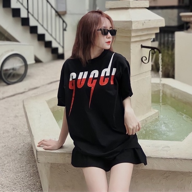 🔥Hot🔥 Áo phông Gucci chữ to, mẫu mới bản chuẩn 1:1 cotton cực xịn